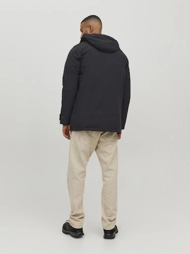 JACK JONES Erkek Siyah Parka 12211896 - 7