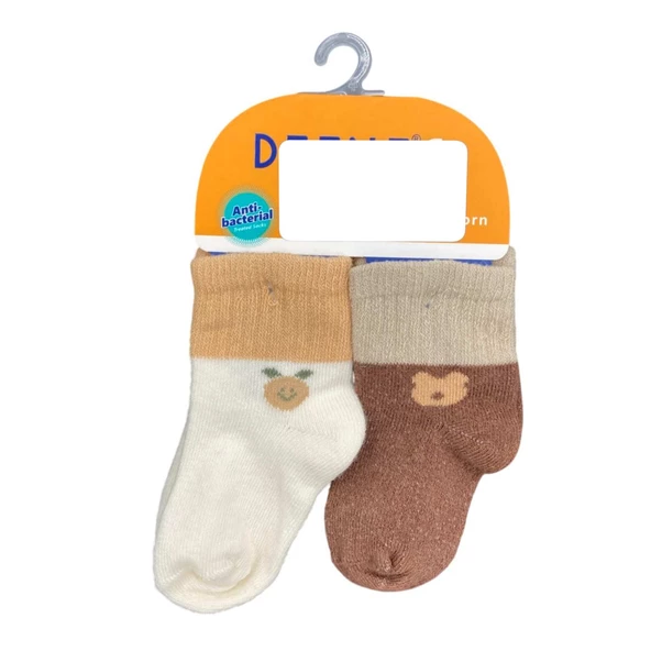 Defne Baby 2'li Bebek Çorabı U003-24