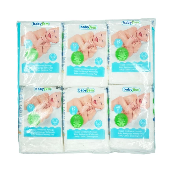 BabyJem 6'lı Bebek Temizleme Pamuğu 866