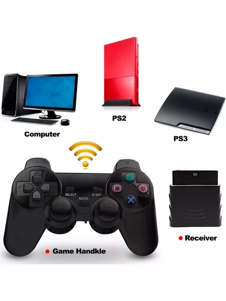 Monozone Game Pad Titreşimli Yeni Nesil Kablosuz Oyun Kolu Pc-Ps2-Ps3 - 3