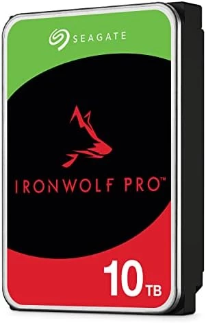 Seagate IronWolf Pro, 10 TB, Kurumsal NAS Dahili Sabit Disk HDD – CMR 3,5”, SATA 6 Gb/sn, 7200 Devir/Dakika, 256 MB Önbellek, RAID Ağa Bağlı Depolama için, Rescue Hizmetleri (ST10000NT001)