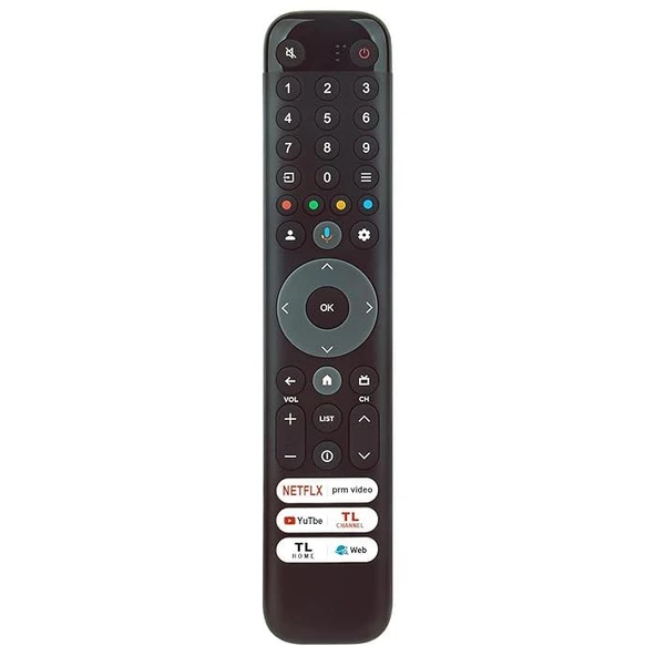 Tcl 65T8B İle Uyumlu 4k Qled Tv Mikrofonlu Kumanda