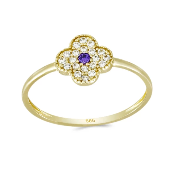 Altın Çiçek Yüzük T073086