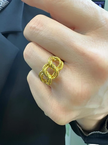 Samanyolu Model 14 Ayar Altın Yüzük Üst Kalite - Resim 2