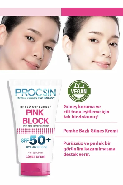 PROCSIN Pınk Block Aydınlatıcı Spf 50+ 50ml - 7