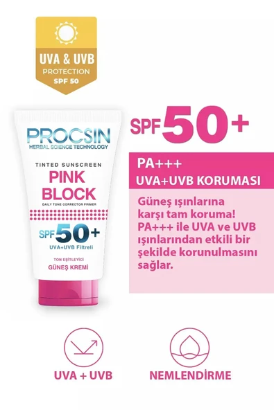 PROCSIN Pınk Block Aydınlatıcı Spf 50+ 50ml - 5