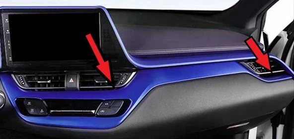 C-HR 2016-2019 IÇIN UYUMLU KONSOL ALT KAPLAMA 2 PARÇA MAVI - 2