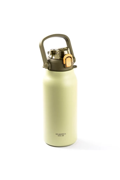 OKADI UZUN ASKILI YEŞİL PASLANMAZ ÇELİK PİPETLİ TERMOS 1.8L