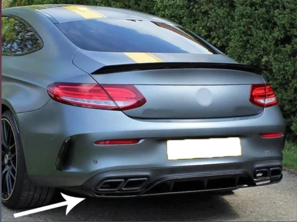 W205 C COUPE IÇIN EDITION 1 DIFUZOR & EGZOZ SETI PIANO BLACK (AMG TAMPON İÇİN) - 6