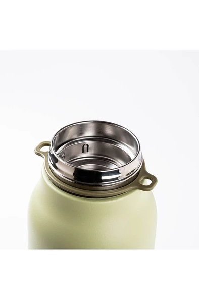 OKADI UZUN ASKILI YEŞİL PASLANMAZ ÇELİK PİPETLİ TERMOS 1.8L - 3