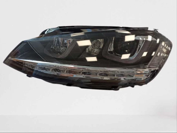 GOLF 7 IÇIN UYUMLU U LED FAR SILVER HARAKETLI SINYAL -(FULL LED-ÇİFT U) - 3