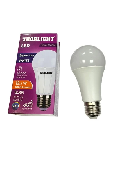 THORLIGHT 12,3 WATT BEYAZ IŞIK LED AMPUL E27 DUY