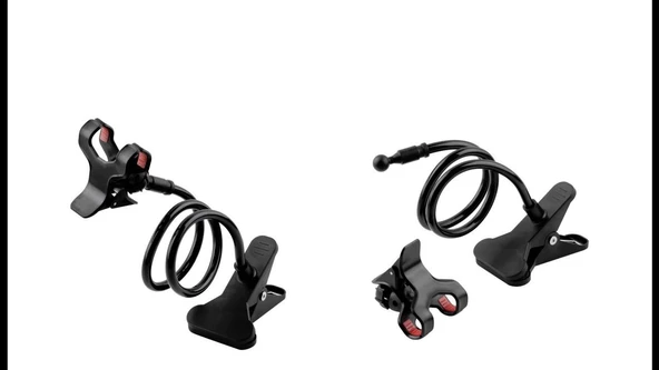 Akrobat Telefon Tutucu Spiral Gövdeli Oynar Başlıklı - Siyah - 3