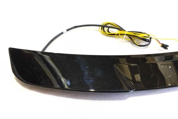 A3 2013-2019 SEDAN IÇIN UYUMLU LED SPOILER  PIANO BLACK (PARLAK SIYAH) - 4