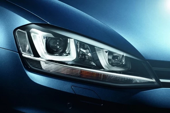 GOLF 7 IÇIN UYUMLU U LED FAR SILVER HARAKETLI SINYAL -(FULL LED-ÇİFT U) - 1