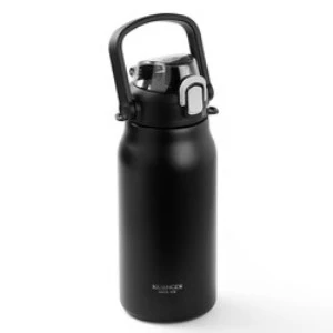 OKADI UZUN ASKILI SİYAH PASLANMAZ ÇELİK PİPETLİ TERMOS 1.3L - Resim 2