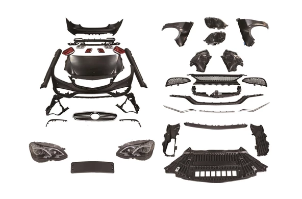 W212 IÇIN UYUMLU MAKYAJLI E63E ÇEVIRME FACELIFT BODY KIT (FAR-STOP-KAPUT VE ÇAMURLUK DAHIL)