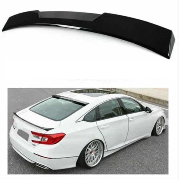 ACCORD 2020+ IÇIN UYUMLU  CAM ÜSTÜ SPOILER  -   - PIANO BLACK (PARLAK SIYAH) - 3