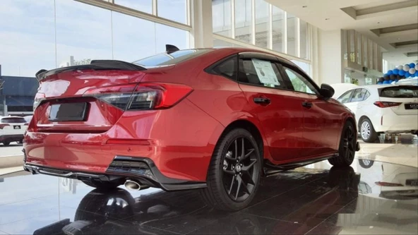 CIVIC FE1 2022 IÇIN UYUMLU  RS SPOILER - PIANO BLACK (PARLAK SIYAH) - 2