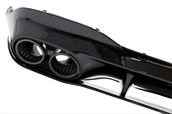 W118 CLA 2019-2022 IÇIN UYUMLU  CLA45 DIFUZOR & EGZOZ SETI (SIYAH EGZOZ ILE) - Resim 3