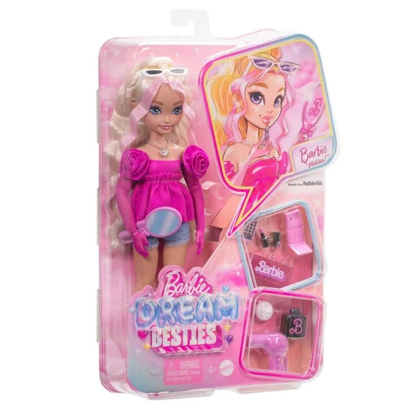 Barbie Dream Besties Barbie Malibu Bebek ve Aksesuarları HYC21 - 3