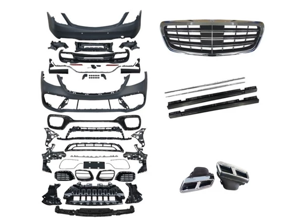 W222 2014-2020 S SERISI IÇIN UYUMLU S63 GÖRÜNÜM BODY KIT