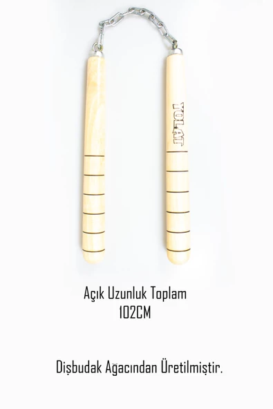 Nunçaku & Mınçıka Profosyonel 102CM Gürgen, Ceviz, Dişbudak Ağacı Seçenekleri  MNCKY25 - 3