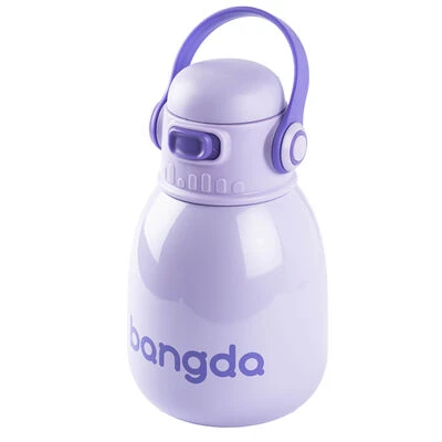 BANGDA MOR ÇİFT KATMANLI TUTACAKLI PASLANMAZ ÇELİK ÇOCUK TERMOSU 800ML - Resim 3