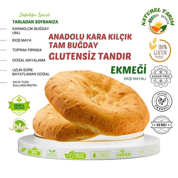 GLUTENSİZ ANADOLU KARA KILÇIK TANDIR EKMEĞİ