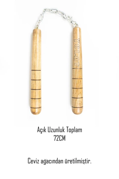 Nunçaku & Mınçıka Profosyonel 72CM Ceviz, Dişbudak Ağacı Seçenekleri  MNCKY25-1 - Resim 3