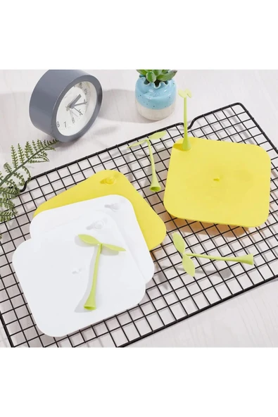 Gider Kötü Koku Önleyici Palmiye Lavabo Gider Kapatıcı Banyo Küvet Süzgeç Kapatma Beyaz Renk - 3