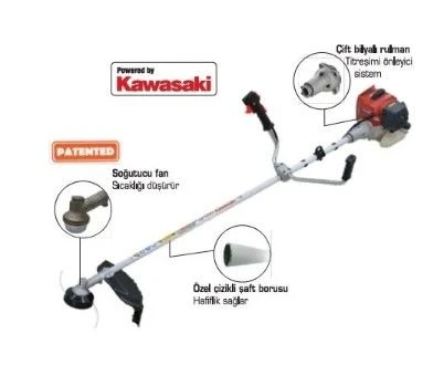 Mikawa Kawasaki X800 Evo Yan Tip Motorlu Tırpan - Resim 2