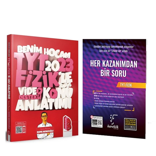 Benim Hocam 2023 TYT Fizik Konu ve Karekök Her Kazanımdan Bir Soru Bankası Seti 2 Kitap