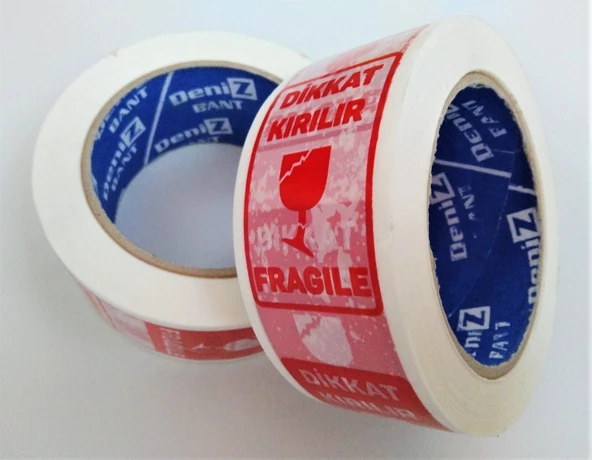 Dikkat Kırılır Fragile Baskılı Koli Bandı 45mmx100mt - 12 ADET - 2
