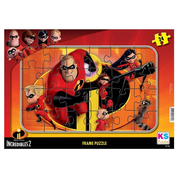 Inc 704 Incredibles 2 Frame Puzzle 24 Parça