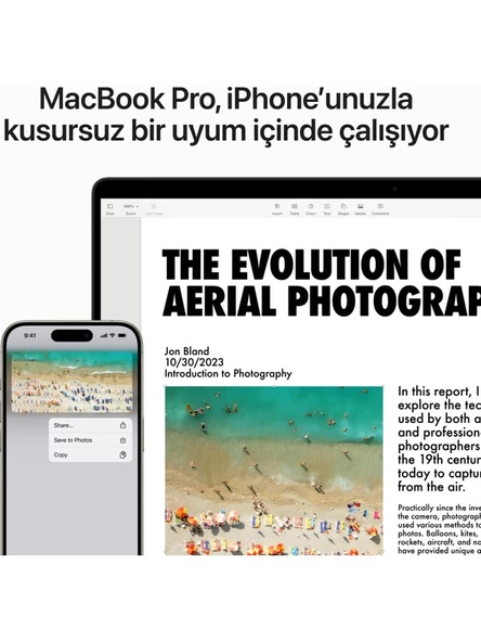 MacBook Pro M3 Max 36GB 1TB SSD macOS 16" Taşınabilir Bilgisayar Gümüş MRW73TU/A - 7