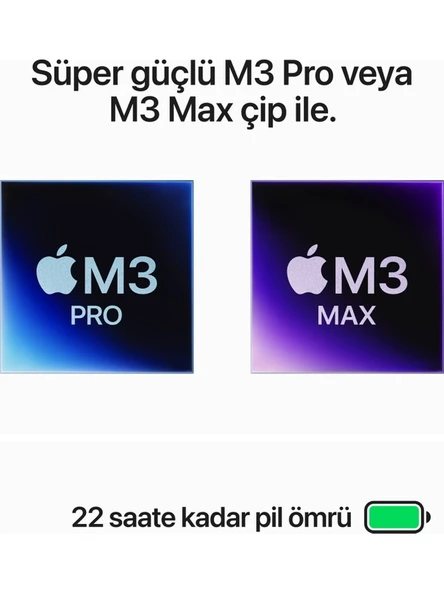 MacBook Pro M3 Max 36GB 1TB SSD macOS 16" Taşınabilir Bilgisayar Gümüş MRW73TU/A - 4
