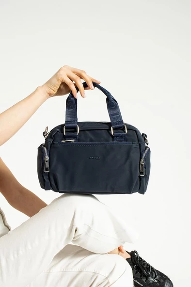 Kadın Omuz Çantası 32*22 Cm Çapraz Askılı Postacı Çanta Mega Bag Saten Kumaş Kol Çantası - 9