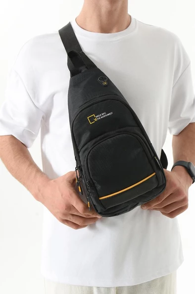 Body Bag Çanta Erkek Göğüs Sırt Çantası Fonksiyonel Kullanım BadyBag 27*15 Cm Paraşüt Kumaş - 7