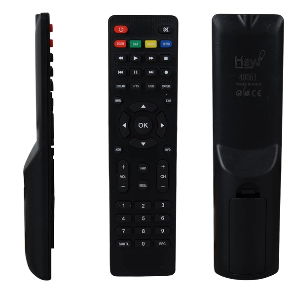 HEY KR REDLINE TS-100 HD VE T SERİSİ XTREAM TUŞLU HD UYDU KUMANDA (40051=3447)