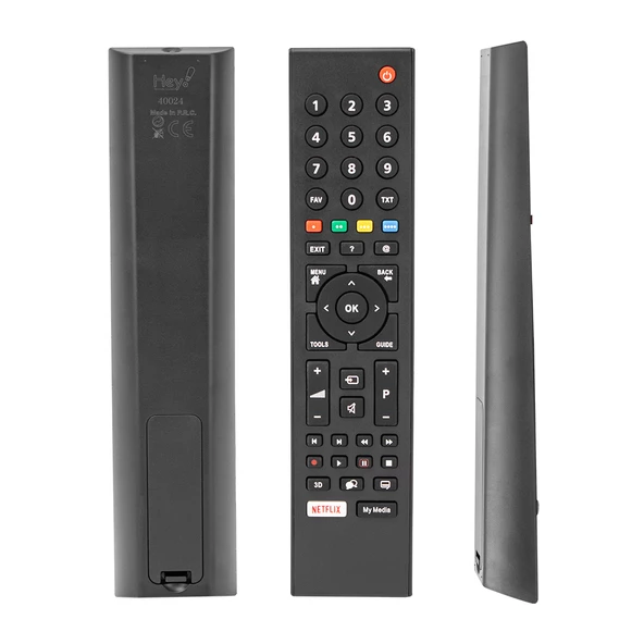 HEY KL ARÇELİK-BEKO NETFLIX-MY MEDIA TUŞLU LCD LED TV GENİŞ KALIP KUMANDA (70120=40024=12341)