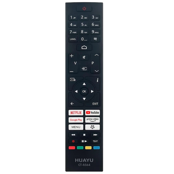 HUAYU KL TOSHIBA CT-8564 NETFLIX-YOUTUBE-PRIME VIDEO-GOOGLE PLAY TUŞLU LCD-LED TV KUMANDA