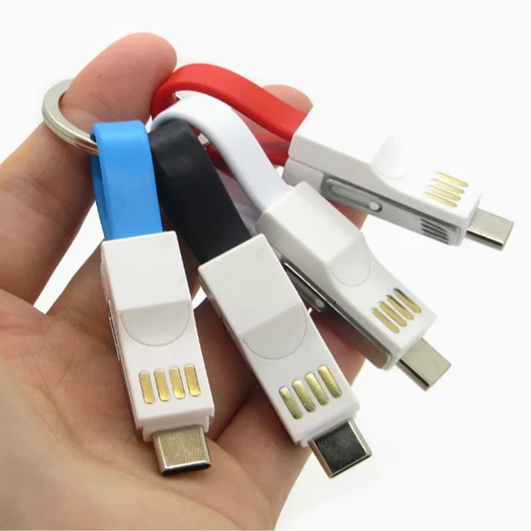 POWERMASTER PM-26061 2IN1 LİGHTNİNG TYPE C BAŞLIK MINI USB ŞARJ KABLOSU - 3