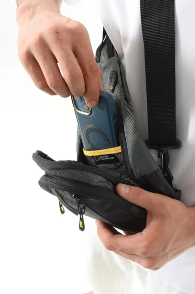 Body Bag Çanta 27*15 Cm Sırt Çantası Erkek Göğüs Çantası Fonksiyonel Kullanım BadyBag - 3