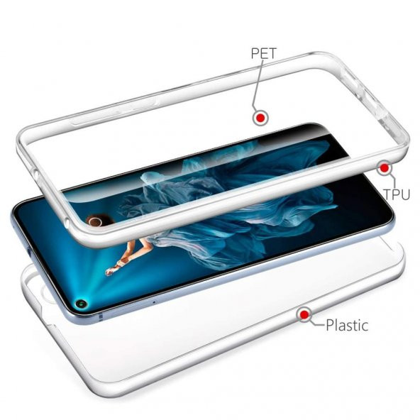 Xiaomi Mi 10 Pro 360 Derece Şeffaf Silikon Kılıf Komple Koruma - 4
