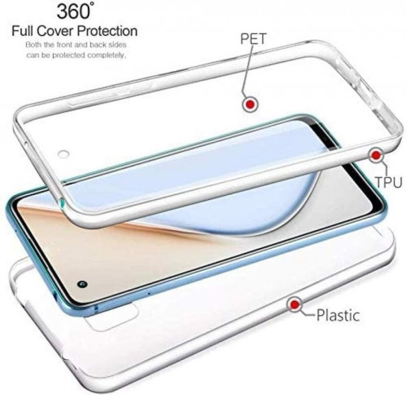 Xiaomi Mi 10 Pro 360 Derece Şeffaf Silikon Kılıf Komple Koruma - 5