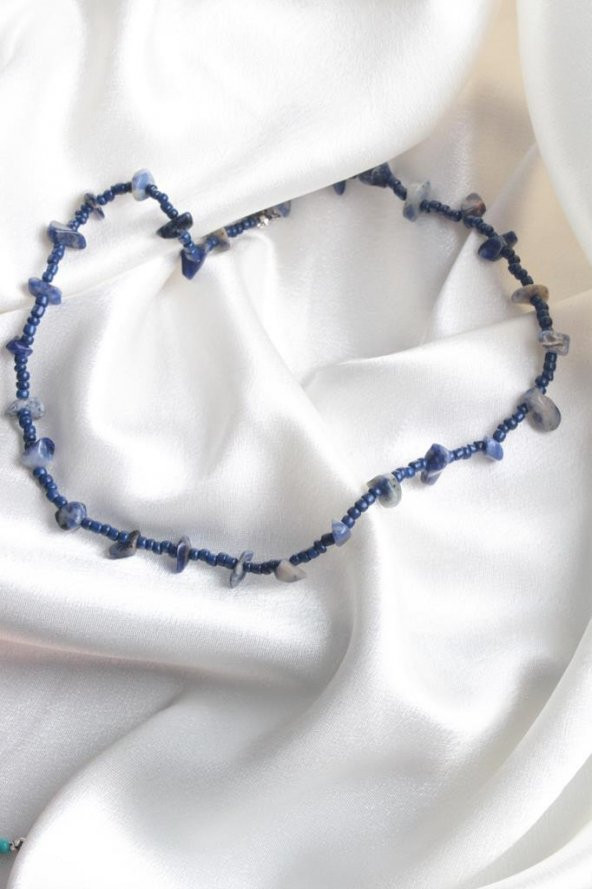 Zariass Boncuk Kolye Mavi Taş