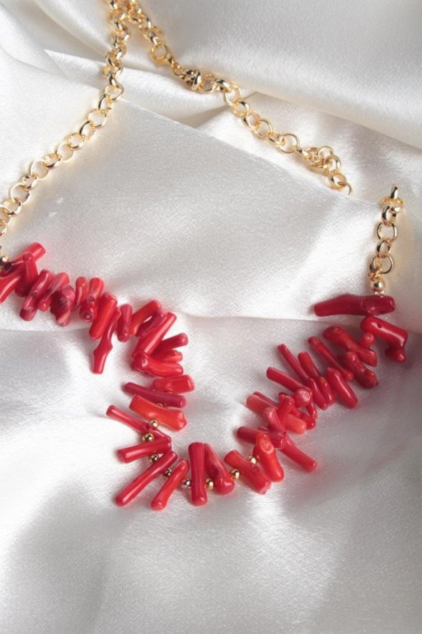 Zariass Mercan Kolye Kırmızı