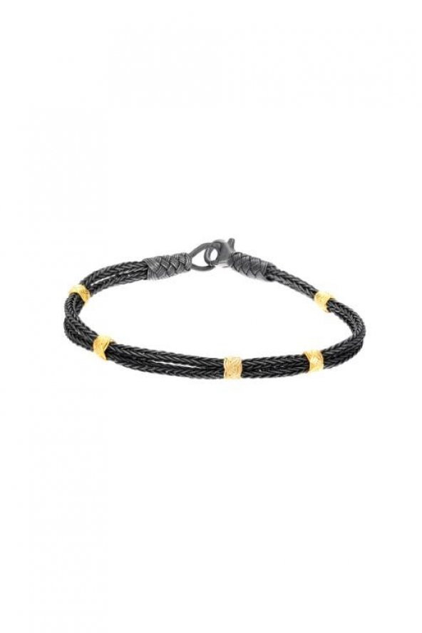 Unisex Kazaziye Çift Sıralı Bileklik/Gümüş El Sarması Osmanlı Motif Bileklik - 6