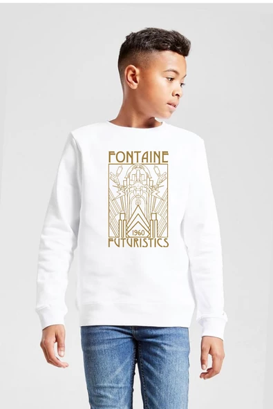 Bioshock Fontaine Futuristics Beyaz Çocuk 2ip Sweatshirt